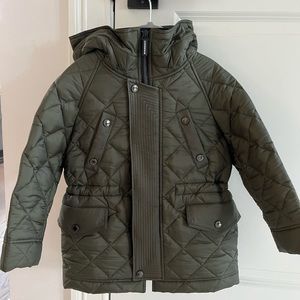 NWT Burberry Boys Quilted Coat Hood